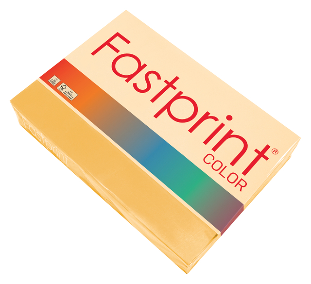 Kopieerpapier Fastprint A4 120gr goudgeel 250vel