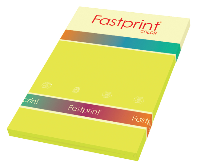 Kopieerpapier Fastprint A4 120gr zwavelgeel 100vel