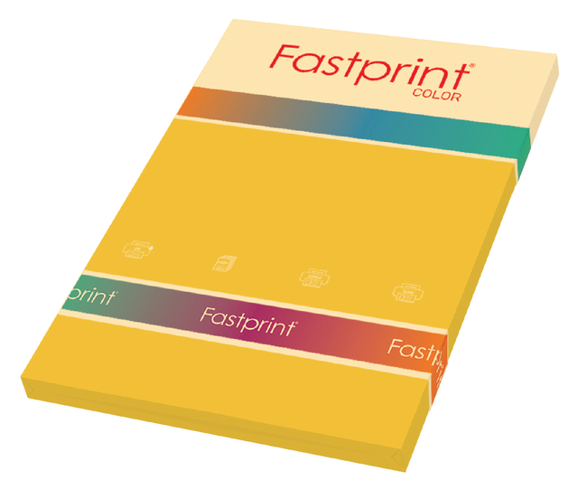 Kopieerpapier Fastprint A4 160gr goudgeel 50vel